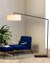 Half Moon Floor Lamp with Nightlight – Dark Brown