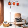 Layers Natural Mica 3 Light Arc Floor Lamp