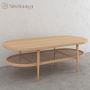 Buy White Oak & Rattan Coffee Table