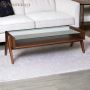 Buy Stylish Teak Wood Glass Coffee Table
