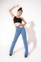 Cut Out High Waist Straight Leg Jeans at OffDuty