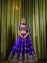 Purple Raw Silk Dabka Work Lehenga Set