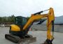 A mini excavator branded Bobcat E50