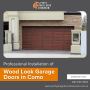 Professional Installation of Wood Look Garage Doors in Como