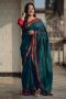 Durga Puja Special: Bottle Green Handloom Cotton Saree
