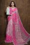 Elegant Dark Pink Zari Cotton Jamdani Saree