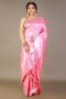 Light Pink Silk Saree with Floral Zari 