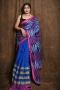 Blue Pure Cotton Dhonekhali Saree