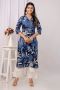  Dark Blue Floral Printed Kurta – Perfect Summer Office Wear