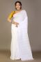  Aesthetic White Cotton Khesh Saree 