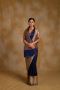 Gangaur- Navy Blue Silk Banarasi Mashru Banarasi Saree – Pri