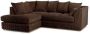 Coffee jumbo Cord 3-4 Seater Corner Sofa Left /Right Hand Fa