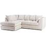 Cream jumbo cord 3-4 seater corner sofa left hand facing