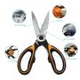 5x Scissors Kitchen 5 in 1 Multi Purpose Stainless Steel She