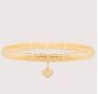 14 Karat Gold Heart Bangle