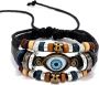 Evil Eye Beaded Bracelet Black Brown Protection Good Luck Un