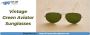 Timeless Style Reimagined: Vintage Green Aviator Sunglasses 