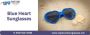 Chic and Playful Blue Heart Sunglasses for a Fun, Flirty Loo