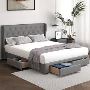 Queen Bed Base with Storage – by Elegant Furniture Queen Bed Base with Storage – by Elegant Furniture