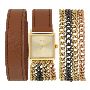 Shop Now! Rubato's Dream Wrap: Square Gold Tan Watch