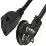 Buy Ultra Low Profile Angle NEMA 5-15P to NEMA 5-15R Power C