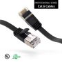 1 Ft Cat6 U/FTP Flat Ethernet Network Cable (Black)