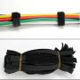 Hook and Loop Strap 1/2" Width Black, 50pc Pack