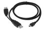 3ft USB 2.0 (2X) A MALE to (1) mini B 5-Pin M black color