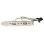 USB Type A PC Board with 2 Ports