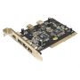 3 Port USB 2.0 & 3 Port Firewire IEEE 1394 PCI Combo Adapter