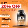 Vitamin D3 K2 Complex – Use Code V7W8QKTY for a Deal!