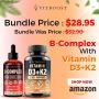 Vitamin B Complex + D3 K2 – Energy, Bone & Heart Support For
