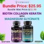 Biotin Capsules with Magnesium Glycinate – Hair, Skin & Musc