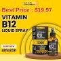 Vegan Vitamin B12 Sublingual Spray – Methylcobalamin Energy 