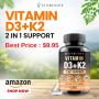 Vitamin D3 K2 Complex – Daily Bone, Heart & Immune Health