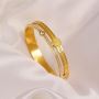  Elegance Edge Gold Plated Bracelet for Women
