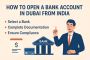 How to Open a Bank Account in Dubai from India?