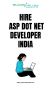 Hire C# .Net Developer, .Net Programming India