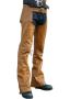 Lace Up and Ride Out: Tan Leather Chaps for the Adventurous