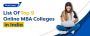 zTop 10 Online MBA Colleges in India zTop 10 Online MBA Colleges in India