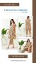 Women Yellow Floral Two Piece Dress Set - The Kaftan Company