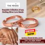 Exquisite Collection of 925 Sterling Silver Love Bands