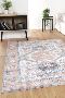 Cersi Orange Grey Machine Washable Rug