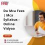 Du Mca Fees | Mca Syllabus - Online Vidyaa