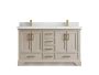 Double Sink Vanity with Drawers and Cabinets
