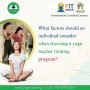 What factors should an individual consider when choosing a y