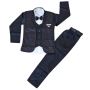 Boys 5-Piece Formal Suit Set, Coat, Shirt, Pants, Belt, Bow Boys 5-Piece Formal Suit Set, Coat, Shirt, Pants, Belt, Bow