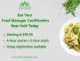Food Manager Certification New York - Starting at $49.95