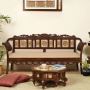 Luxurious Living: Buy 3-Seater Teak Wood Sofa Today!