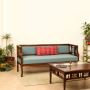 Festive Offer: Luxurious 3-Seater Wooden Sofa – Shop Now!